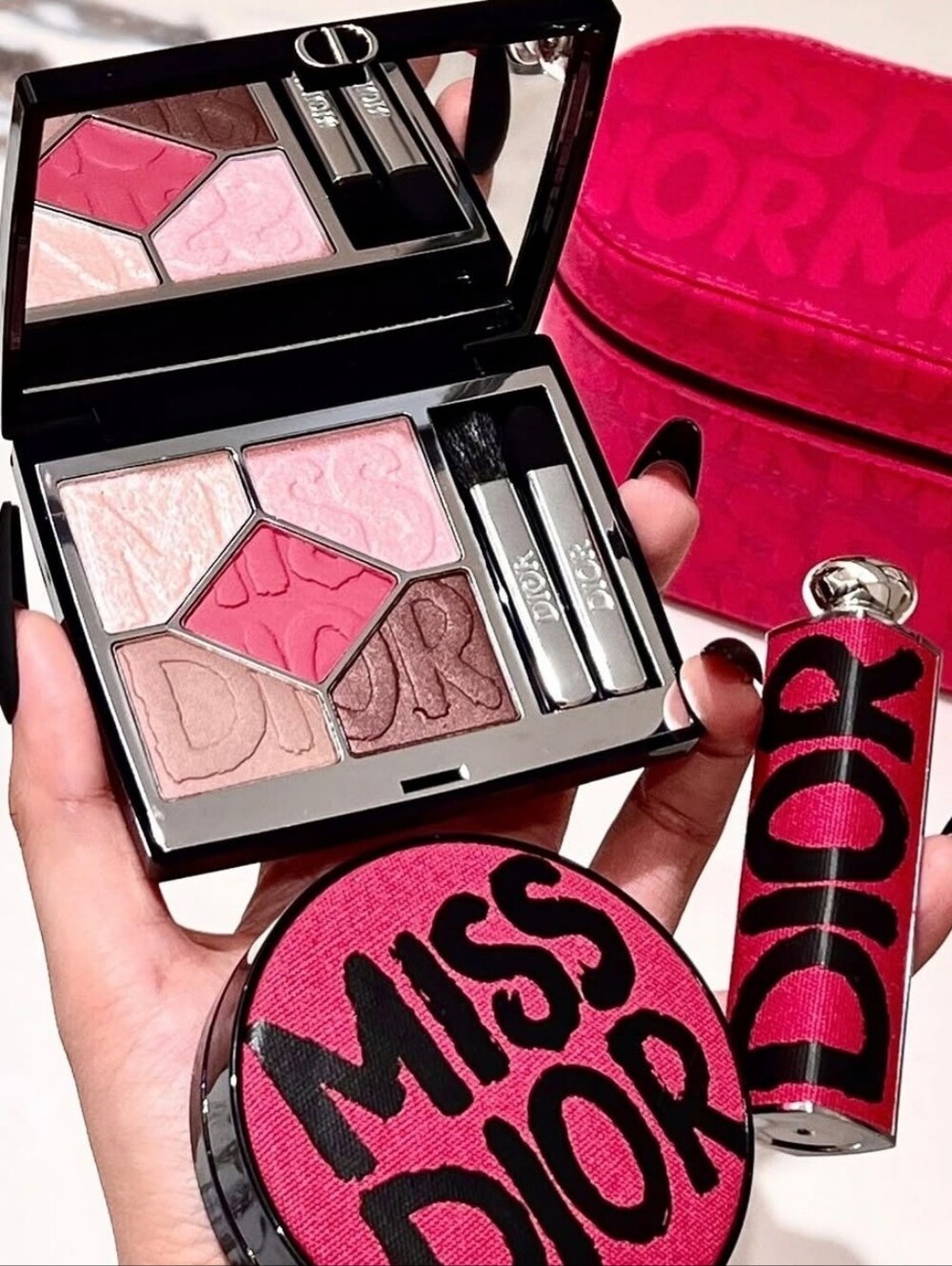 Dior Limited Edition Eyeshadow Palette Hot & Baby Pink, Brown Shimmers Mattes